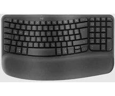 Logitech Wave Keys, juodas - belaidė ergonomiška klaviatūra su paminkštintu delno apdangalu