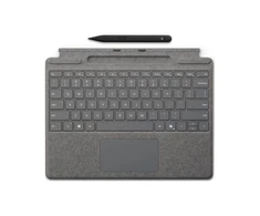 Microsoft Surface Pro 8/9/X 13" dėklas su klaviatūra ir rašikliu, vokiečių k. (QWERTZ) išdėstymas, platinos spalvos