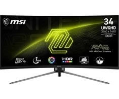 Monitorius 34 colių (86,4 cm) TFT MSI MAG 345CQRDE UWQHD 180 Hz lenktas mažmeninės prekybos ekranas