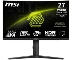 Monitorius MSI MAG 275CQPFDE, 68,6 cm (27"), 2560 x 1440 pikselių, „Wide Quad HD“, LCD, 0,5 ms, Juoda