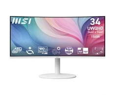 MSI MD342CQPWDE biuro monitorius – lenktas skydelis, 120 Hz maitinimo tiekimas 98 vatai, aukšto lygio juosta