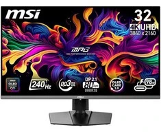 Monitorius 31,5 colio (80 cm) TFT MSI MPG 322URXDE QD-OLED plokščias 240 Hz juodas