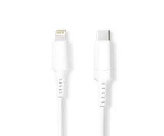 Nedis 1m USB-C Lightning laidas iPad, iPhone, iPod, baltas
