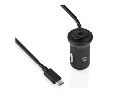 Nedis automobilinis įkroviklis 12 W 1x 2,4 A - Išėjimų skaičius: 1, Micro USB (fiksuotas) laidas, vienos įtampos išvestis