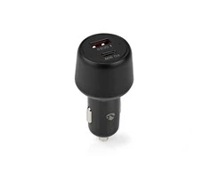 Nedis Auto-Ladegerät 48 W 2x 3.0 A - Anzahl der Ausgänge: 2, Port Type: USB-A / USB-C™, Automatische Spannungswahl