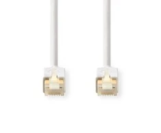 Nedis Cat 6 kabelis | RJ45 jungtis | RJ45 jungtis | S/FTP | 1,00 m | apvalus | LSZH / PVC | Balta | Pakuotė su peržiūros langeliu