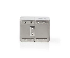 Nedis Cat 6 tinklo adapteris | Ekranuotas | RJ45 (8P8C) lizdas | RJ45 (8P8C) lizdas | Tiesus | metalas | Pakuotė su langu