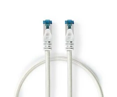 Nedis Cat 6a Kabelis S/FTP | RJ45 Stecker | RJ45 Stecker | 0.50 m | Snagless | Rund | Geflochten / PVC | Sidabrinė | Verpackung mit Sichtfenster