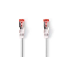 Nedis CAT6 tinklo kabelis - RJ45 jungtis | RJ45 jungtis | S/FTP | 0,25 m | Apvalus | LSZH | Baltas | Etiketė