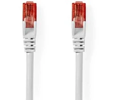 Nedis CAT6-Netzwerkkabel - RJ45 Stecker | 3.00 m | baltas U/UTP | Rund | PVC | Label