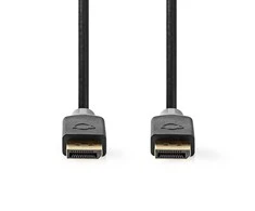 Nedis Displayport Cable | DisplayPort jungtis | DisplayPort jungtis | 8K@60Hz | Paauksuotas | 2,00m | apvalus | PVC | Antracitas / Pilka | Pakavimas su Si