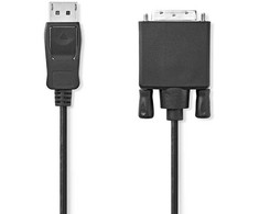 Nedis AV adapteris Nedis CCGL37200BK20 kabelio adapteris 2m DisplayPort DVI-D juodas