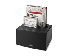 Nedis Festplatten-Dockingstation 2 Festplatten - USB 3.2 Gen1, USB Type-A, 2.5 / 3.5 ", USB 3.2 Gen1, Docking, Desktop