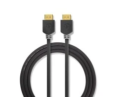 Nedis HDMI™ kabelis | HDMI™ jungtis | HDMI™ jungtis | 8K@60Hz | eARC | Paauksuotas | 2,00m | PVC | Antracitas | Pakuotė su peržiūros langeliu