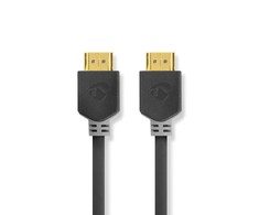 Nedis High Speed HDMI ™ Kabelis mit Ethernet | HDMI™ Stecker | 4K@60Hz | ARC | 18 Gbps | 1.00 m | rund | PVC | Anthrazit | Verpackung mit Sichtfenster