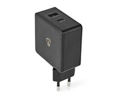 Nedis Netzladegerät 57 W Schnellladefunktion 2.25 A 2.4 - Anzahl der Ausgänge: 2, USB-A, USB-C™, Kein Kabelis im Lieferumfang enthalten, Automatische S