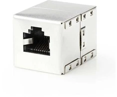 Nedis Netzwerkkoppler | CAT5e / CAT6 | Geschirmt | RJ45 Buchse - RJ45 Buchse | Gerade | Metall | Box