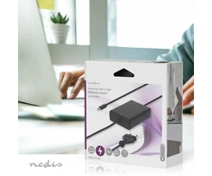 Nedis Notebook Adapteris įkroviklis | GaN | 45 W | |5 / 9 / 12 / 15 / 20 V DC | 2.25 / 2.33 / 2.92 / 3.0 A | Benutzt für: Notebook / Išmanusis telefonas / Planšetė |
