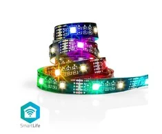 Nedis „Smartlife“ visos spalvos LED juostelė – „Bluetooth“, RGB, šiltai balta, 2000 mm, IP20, 2700K