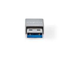 Nedis USB-A Adapteris USB 3.2 Gen 1 | USB-A Stecker | USB-C™ Buchse | 5 Gbps | Vernickelt | Juodas | Box