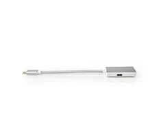 Nedis USB adapteris | USB 3.2 Gen 1 | USB-C™ jungtis | HDMI™ | energijos tiekimas | 0,20 m | apvalus | Paauksuotas | Pintas / nailonas | sidabras | pakavimas su