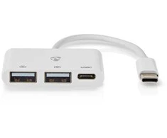 Nedis USB šakotuvas 1 x USB-C™ 1 x USB-C™ – 2 x USB 2.0 A, 3 prievadų prievadas (-ai), maitinamas per USB
