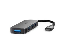 Nedis USB Hub 1x USB-C™ – 4x USB A, 4 prievadų prievadas (-ai), USB 3.2 Gen1, USB maitinimo tiekimas, 5 Gbps