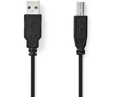 Kabelis USB Nedis USB-A - USB-B 1 m Juodas (CCGL60100BK10)