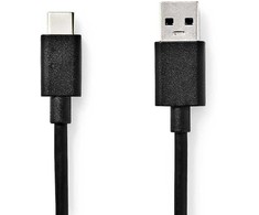 Nedis USB-Kabelis | USB 3.2 Gen 2x2 | USB-C™ Stecker - USB-C™ Stecker | 100 W | 4K@60Hz | 20 Gbps | Vernickelt | 2.00 m | Rund | PVC | Juodas | Box