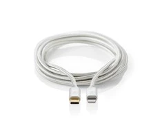 Nedis USB laidas | USB 2.0 | Apple Lightning 8 pin | USB-C™ jungtis | 480Mbps | Paauksuotas | 2,00m | apvalus | Pintas / nailonas | Aliuminis | pakavimas