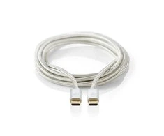 Nedis USB laidas | USB 3.2 Gen 1 | USB-C™ jungtis | USB-C™ | 4K@60Hz | 5 Gbps | Paauksuotas | 2,00m | apvalus | Pintas / nailonas | Aliuminis | Pakuotė