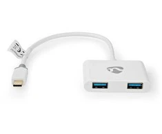 NEDIS USB Multi-Port-Adapteris - USB 3.1 Gen1 | USB-C™ Stecker 2x USB-A | 1000 Mbps | 0.20 m | Rund | Vergoldet