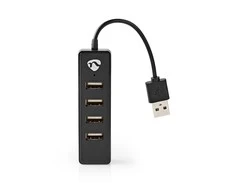 Nedis Šakotuvas USB 2.0, 4 prievadai, juodas