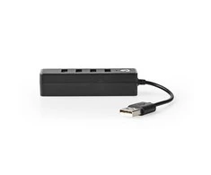 Nedis Šakotuvas USB 2.0, 4 prievadai, juodas