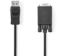 Adapteriai AV Nedis CCGL37301BK20 adapteris kablowy 2 m VGA (D-Sub) DisplayPort Juodas
