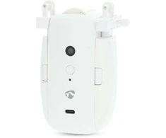 Nedis Vorhang Roboter Kabelanlage / U-Schiene | Horizontale Vorhänge | Batteriebetrieben / Stromversorgung über USB | 4000 mAh | Bluetooth® | Weiss