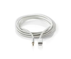 Nedis žaibo adapteris | Apple Lightning 8 pin | 3,5 mm kištukas | Paauksuotas | apvalus | Nailonas | Pakuotė su peržiūros langeliu