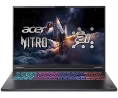 Nešiojamas kompiuteris „Acer Nitro 18 AI“ (AN18-61-R7GF) žaidimų / „Copilot+“ asmeninis kompiuteris, 18 colių WUXGA, 165 Hz, „Ryzen AI R7-350“ (50 TOPS), 16 GB RAM, 1 TB SSD, „GeForce RTX5060“, „Windows 11“