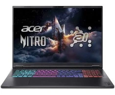 Nešiojamas kompiuteris „Acer Nitro 18 AI“ (AN18-61-R49W) žaidimų / „Copilot+“ asmeninis kompiuteris, 18,0 colio WUXGA, 165 Hz, „Ryzen AI R7-350“ (50 TOPS), 16 GB RAM, 1 TB SSD, „GeForce RTX5050“, „Windows 11“