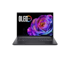 Nešiojamas kompiuteris „Acer Swift X 14“ dirbtinio intelekto OLED (SFX14-61G-R6Q6) „Copilot+“ 14,5 colio WQ2.8K lietimui jautrus kompiuteris, OLED, 120 Hz, „Ryzen AI 9-365“ (50 TOPS), 32 GB RAM, 1 TB + 1 TB SSD, „GeForce RTX5070“