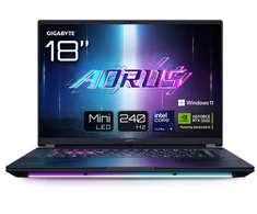 Nešiojamas kompiuteris Gigabyte AORUS MASTER 18 | 18" QHD+ MiniLED 240 Hz ekranas, Intel Core Ultra 9 275HX, 64 GB RAM, 4 TB SSD, NVIDIA GeForce RTX 5090, Windows 11 Pro