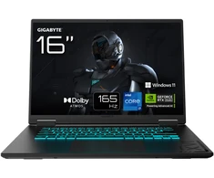 Gaming Nešiojamas kompiuteris GIGABYTE Gaming A16 CWHI3DEC94SH Juodas Steel, Intel Core i7-13620H, NVIDIA GeForce RTX 5070, QWERTZ