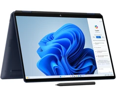 Nešiojamas kompiuteris HP OmniBook Ultra Flip 14-fh0172ng inkl. HDMI adapteris ir rašiklis 14 colių 2,8k OLED Touch 120Hz, Intel Core Ultra 7 256V, 16GB RAM, 2TB SSD, Windows 11