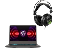 Nešiojamas kompiuteris MSI Thin 15 + MSI Gaming Headset Thunderbird Edition - 15,6" FHD 144Hz Ekranas, Intel Core i7-13620H, 16GB RAM, 1TB SSD, NVIDIA RTX 4060, FreeDOS