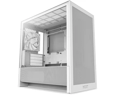 NZXT H3 Flow (2025) Micro-ATX kompiuterio korpusas, baltos spalvos