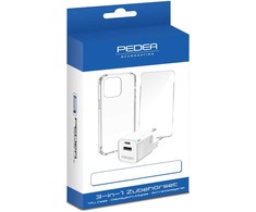 Dėklas PEDEA All-in-One Set für das iPhone 14 Pro Max inkl. TPU Case Schutzglas und 30 Watt