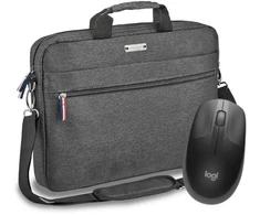 PEDEA Notebooktasche "URBAN-HIP", 17,3" + Logitech M190 Maus