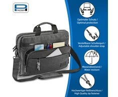 Krepšys Pedea PEDEA Laptoptasche URBAN slim 39,6cm (15,6"), grau