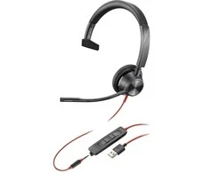 „Poly Plantronics Blackwire 3315“ ausinės, monofoninė, USB-A ir 3,5 mm lizdas, optimizuotas vieningas ryšys