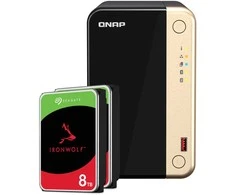 Serveris QNAP TS-264-8G 16TB Seagate IronWolf NAS rinkinys, įskaitant 2x 8TB Seagate IronWolf 3,5 colio SATA kietuosius diskus